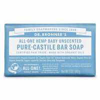 Dr. Bronners Pure-Castile Bar Soap - Baby Unscented | Mr Vitamins
