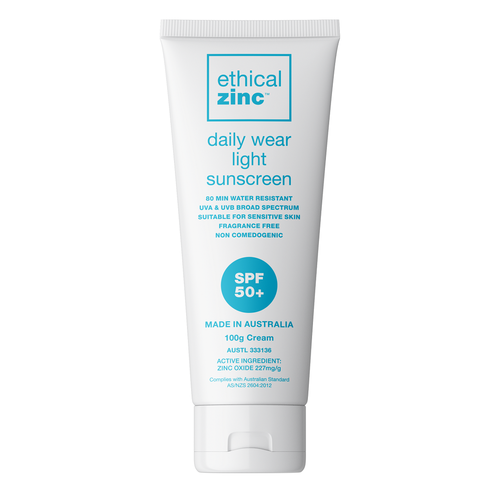 Ethical Zinc Daily Wear Light Sunscreen Spf 50+