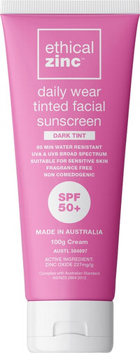 Ethical Zinc Tinted Facial Sunscreen Dark Tint SPF 50+ | Mr Vitamins