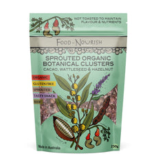 Food to Nourish Clusters Cacao Wattleseed 250g DNR
