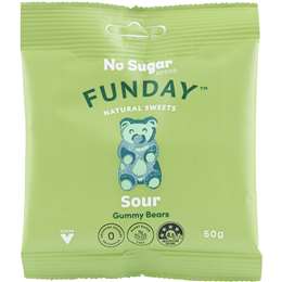 Funday Natural Sweets Gummy Bears Sour Vegan