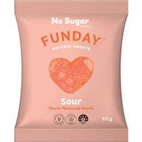 Funday Natural Sweets Gummy Hearts Sour Peach | Mr Vitamins