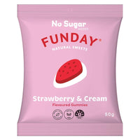 Funday Natural Sweets Gummy Strawberry n Cream 50g | Mr Vitamins