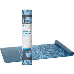 GAIAM Yoga Mat Essential Support 4.5mm Blue Flower 61cm x 173cm
