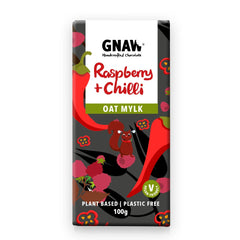 GNAW CHOCOLATE Handcrafted Oat Milk Chocolate Raspberry and Chilli