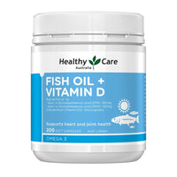 Healthy Care Fish Oil + Vitamin D3 200 Softgel caps | Mr Vitamins