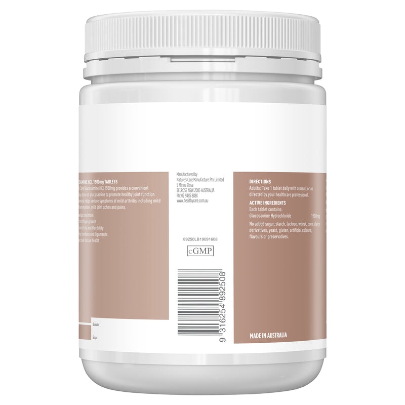 Healthy Care Glucosamine HCL 1500mg
