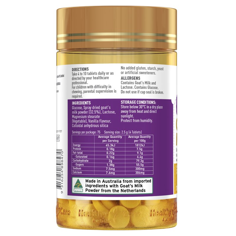 Healthy Care Goat Milk Vanilla Flavour Chewable