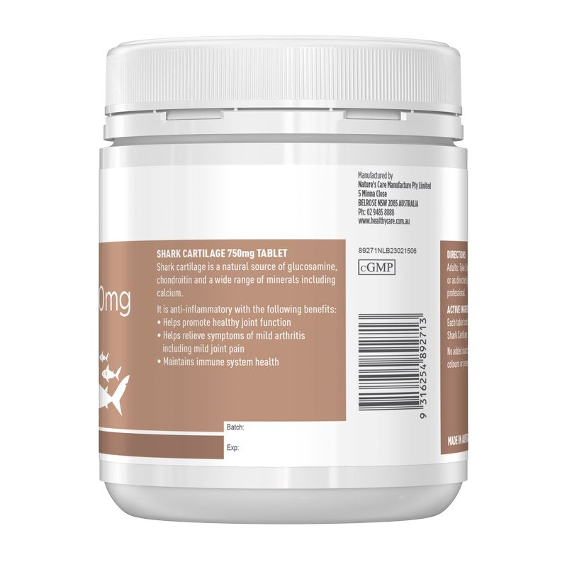 Healthy Care Shark Cartilage 750mg