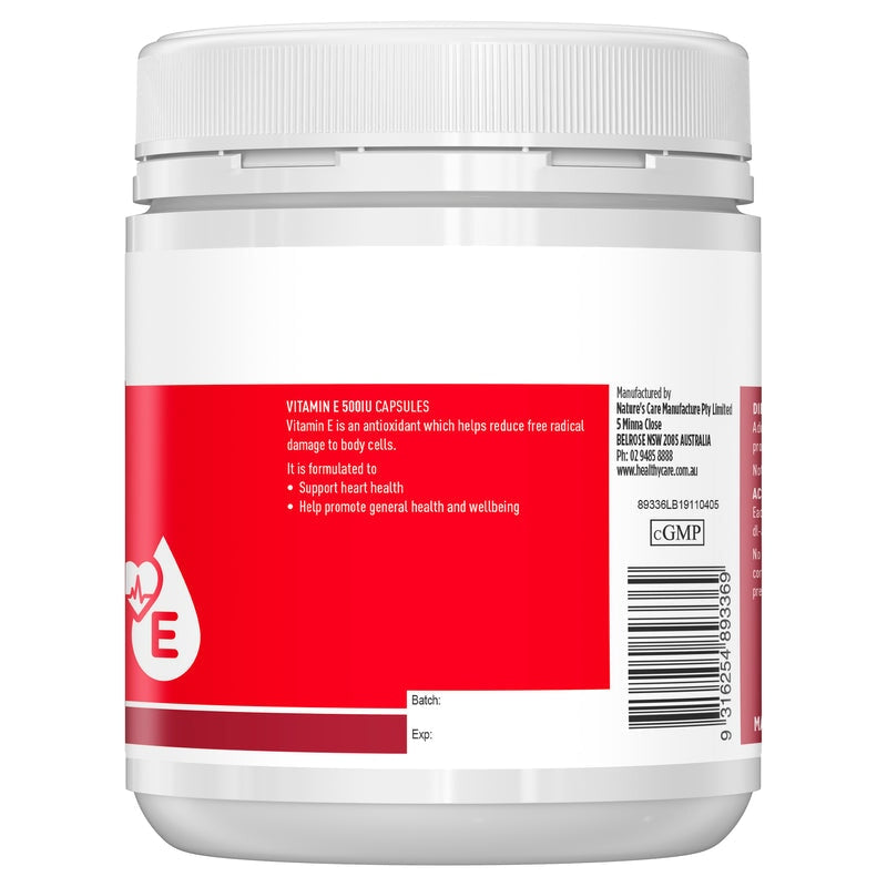 Healthy Care Vitamin E 500IU