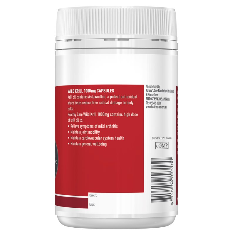 Healthy Care Wild Krill Oil 1000mg