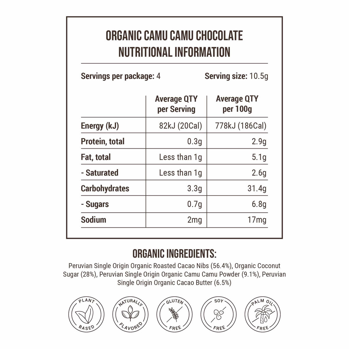 Healthy Llama Organic Camu Camu Chocolate