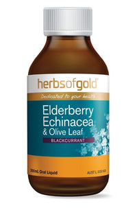 Herbs Of Gold Elderberry Echinacea & Olive Leaf Liquid
