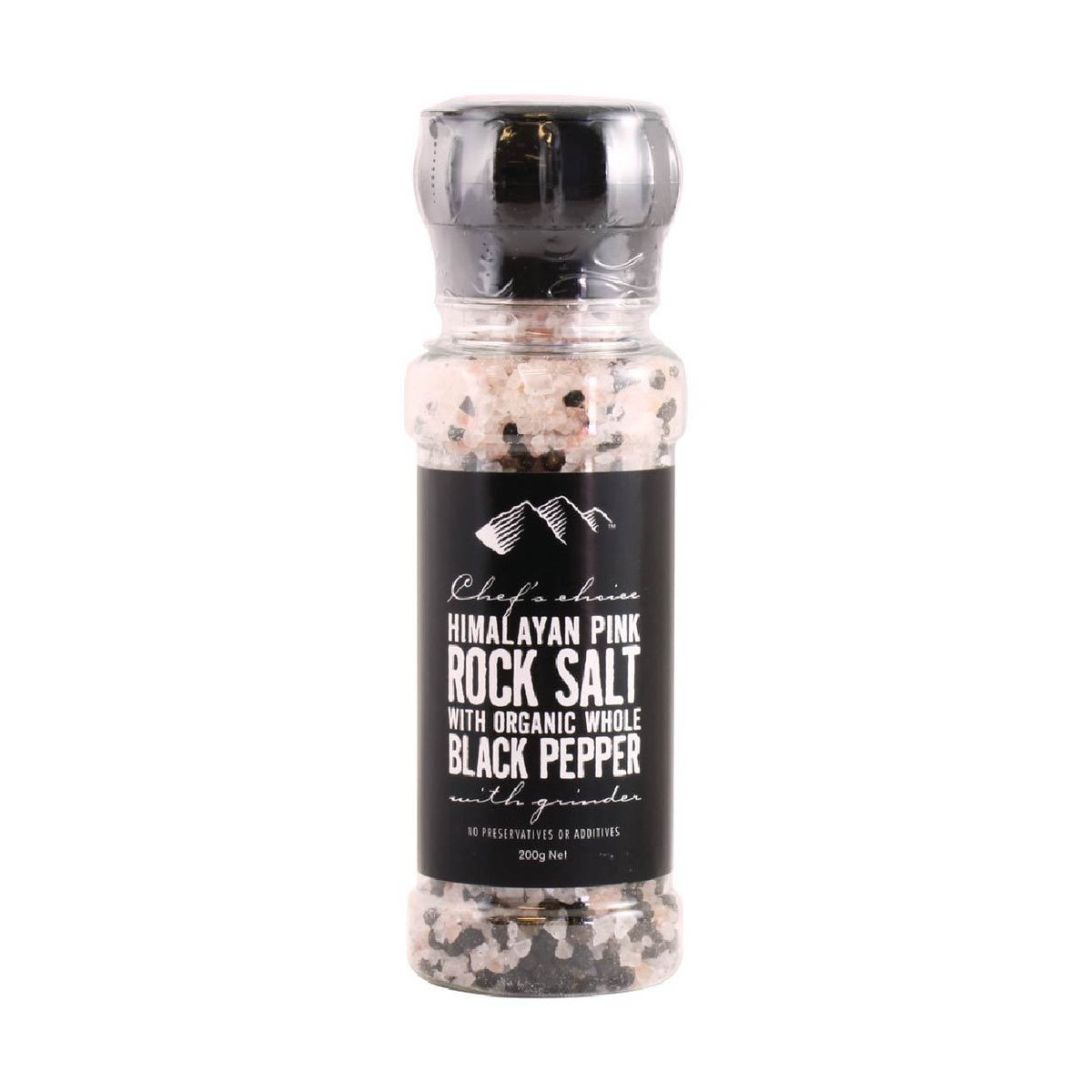 Chefs Choice Pink Rock Salt With Organic Whole Black Pepper