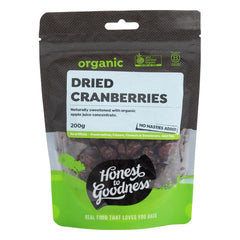Honest to Goodness Organic Dried Cranberries