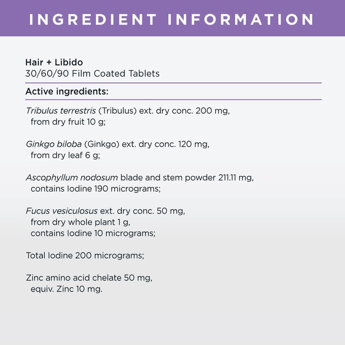 JSHealth Hair + Libido Formula - 60 Tablets