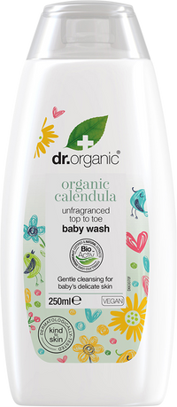 Dr Organic Unfragranced Top To Toe Baby Wash Organic Calendula
