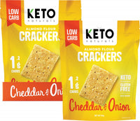 Keto Naturals Almond Flour Crackers Cheddar and Onion | Mr Vitamins