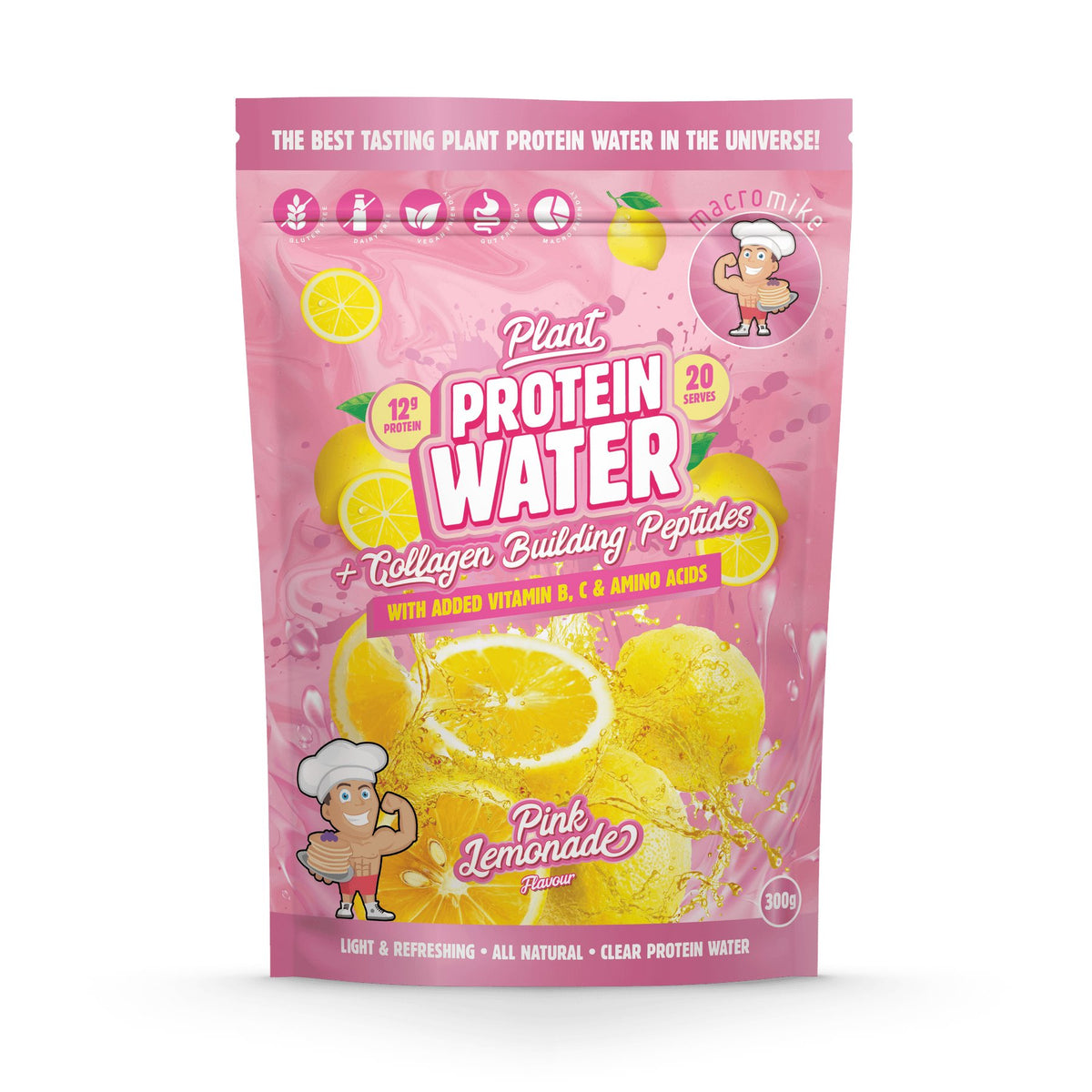 MACRO MIKE Plant Protein Water Apple Blackcurrant