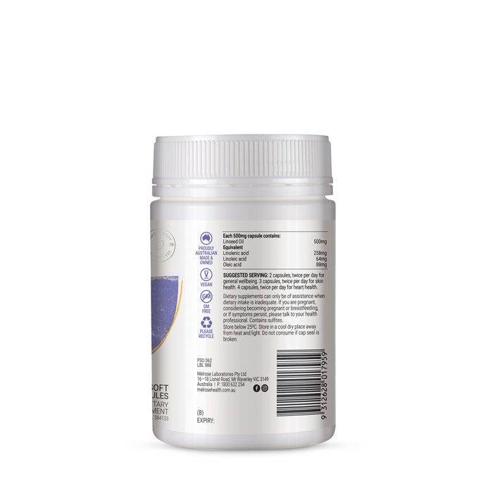 Melrose Australian Flaxseed Oil Vegan Capsules