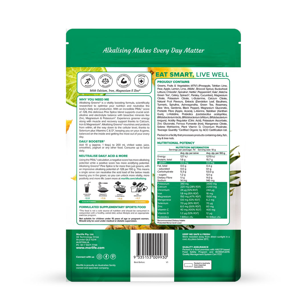 Morlife Alkalising Greens Berry Burst 700G