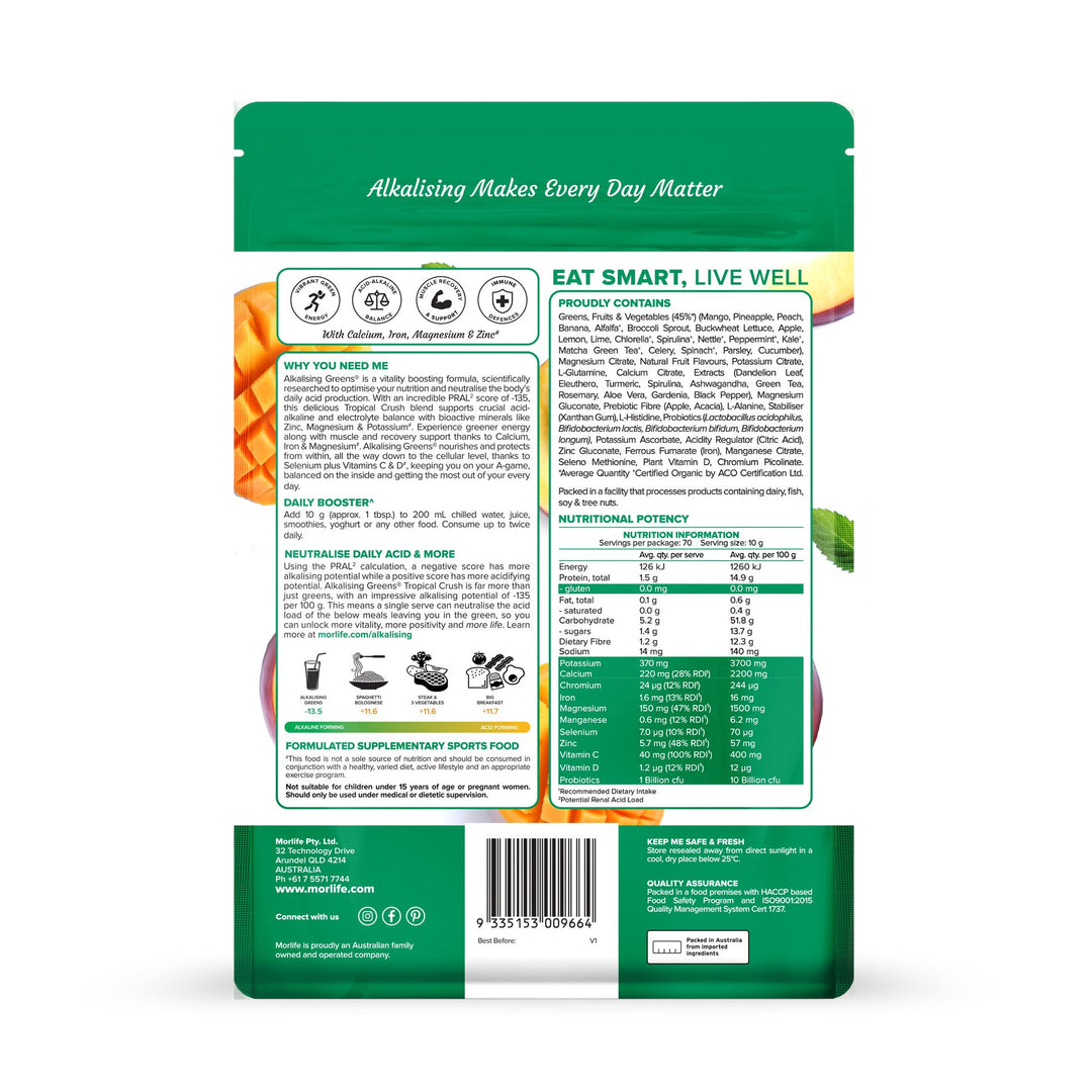 Morlife Alkalising Greens Berry Burst 700G