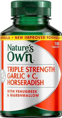 Natures Own Triple Strength Garlic + C Horseradish