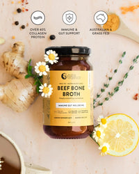 Nutra Organics Beef Bone Broth Concentrate - Lemon Ginger ACV 390g | Mr Vitamins
