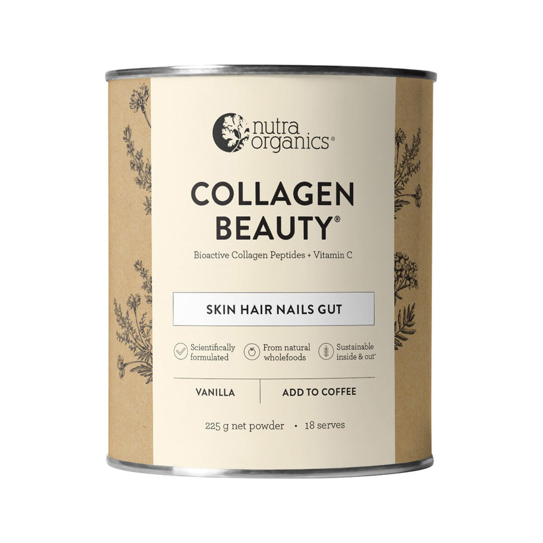 Nutra Organics Collagen Beauty (For Coffee) with Bioactive Collagen Peptides + Vitamin C Vanilla