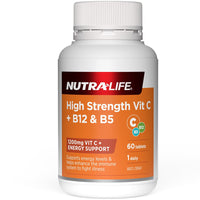Nutralife High Strength Vitamin C + B12 & B5 | Mr Vitamins