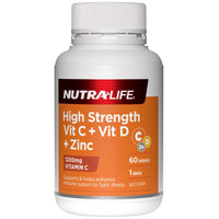 Nutralife High Strength Vitamin C + Vitamin D + Zinc | Mr Vitamins