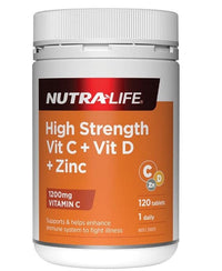 Nutralife High Strength Vitamin C + Vitamin D + Zinc | Mr Vitamins