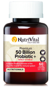 Nutrivital Premium 50 Billion Probiotic+ (Shelf Stable)