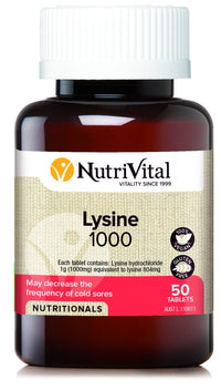 NV LYSINE 1000MG 50T 50 Tablets | Mr Vitamins