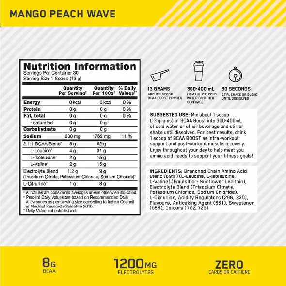 Optimum Nutrition BCAA Boost+Electrolytes
