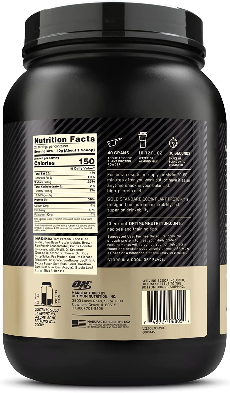 Optimum Nutrition Gold Standard GF Plant