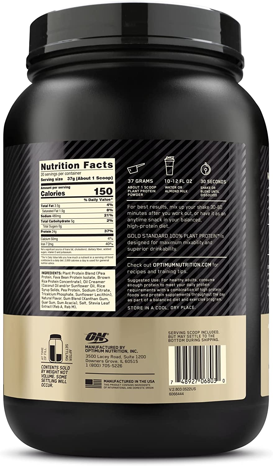 Optimum Nutrition Gold Standard GF Plant