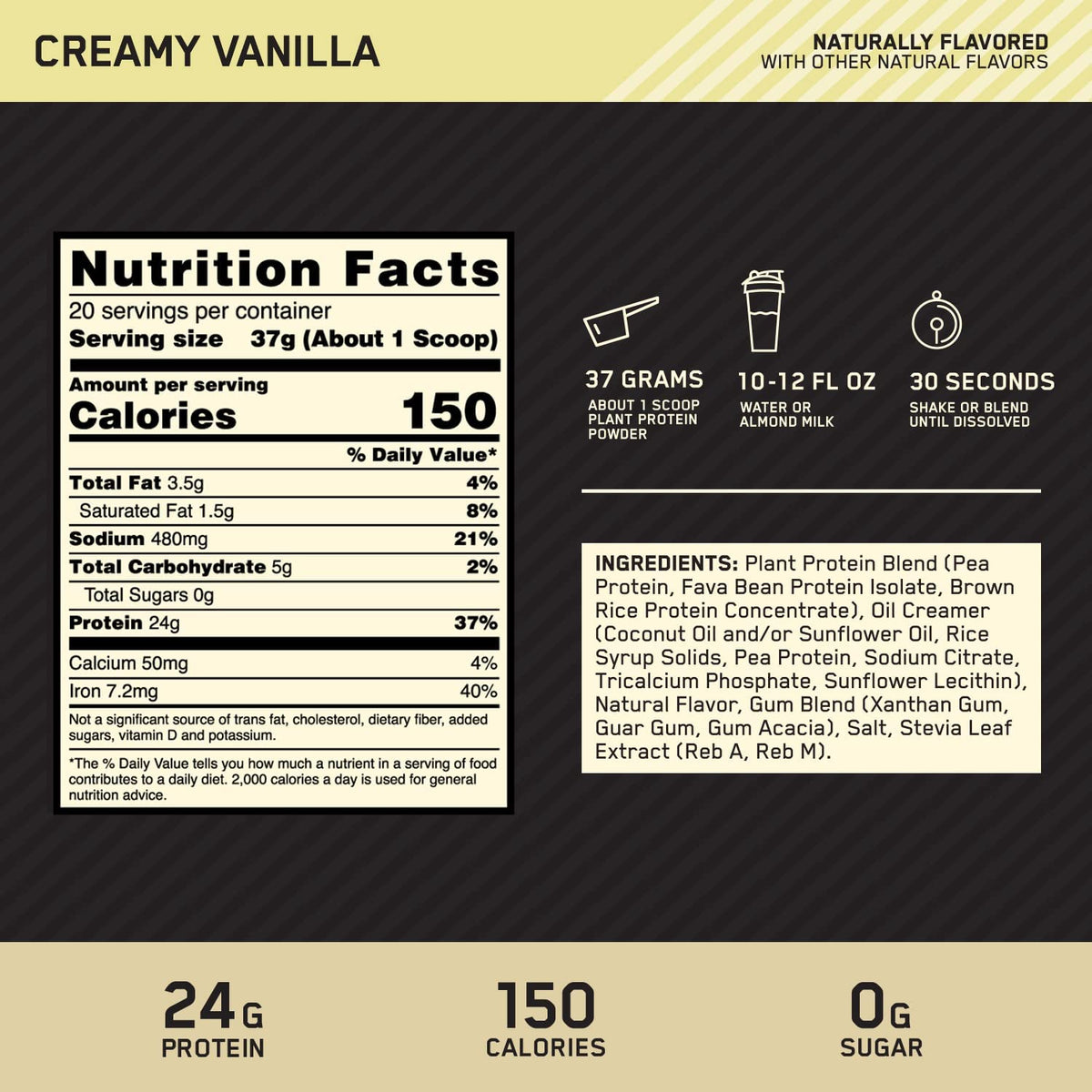 Optimum Nutrition Gold Standard GF Plant