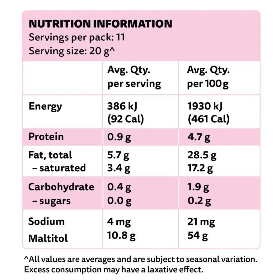 PBCO. Choc Chips 98 Percent Sugar Free