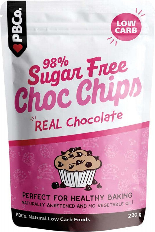 PBCO. Choc Chips 98 Percent Sugar Free