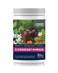 Power Superfoods Elderberry Powder Certified Organic 120g | Mr Vitamins