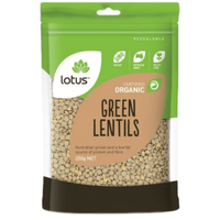 Lotus Organic Green Lentils 250G | Mr Vitamins
