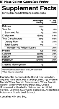 R1 MASS GAINER | Mr Vitamins