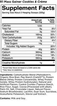 R1 MASS GAINER | Mr Vitamins