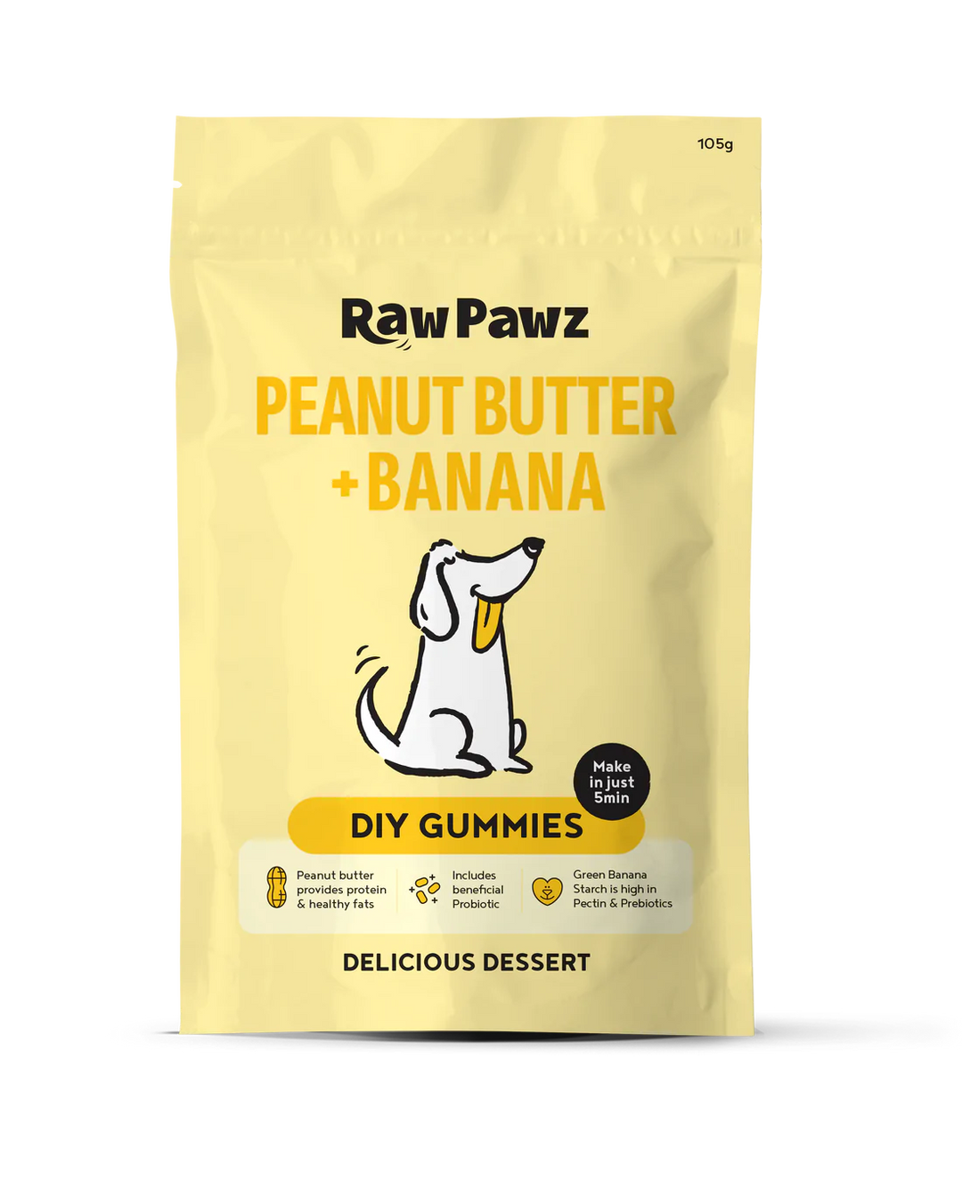 Raw Pawz BANANA PEANUT BUTTER GUMMIES