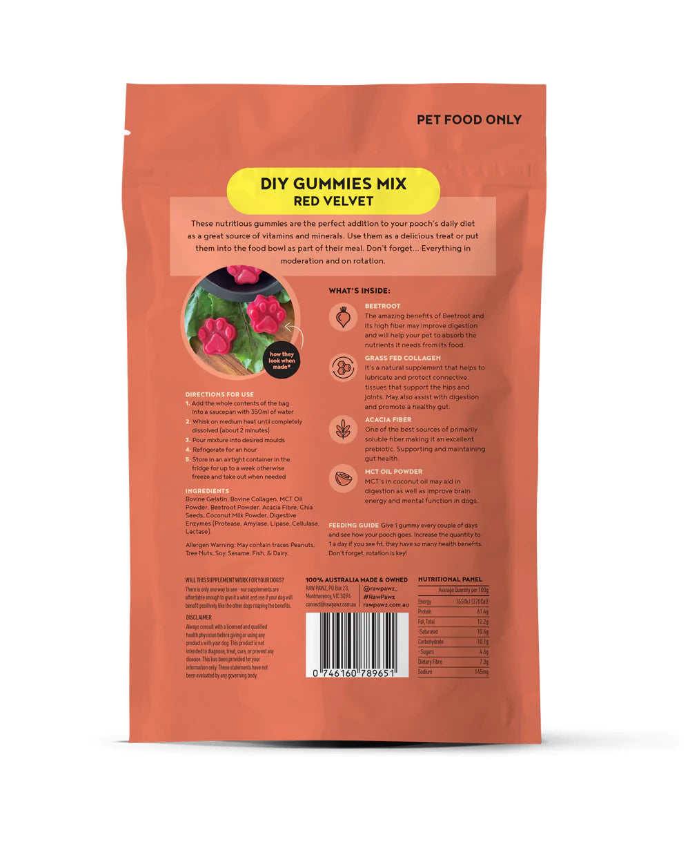 Raw Pawz RED VELEVET GUMMIES DIGESTION
