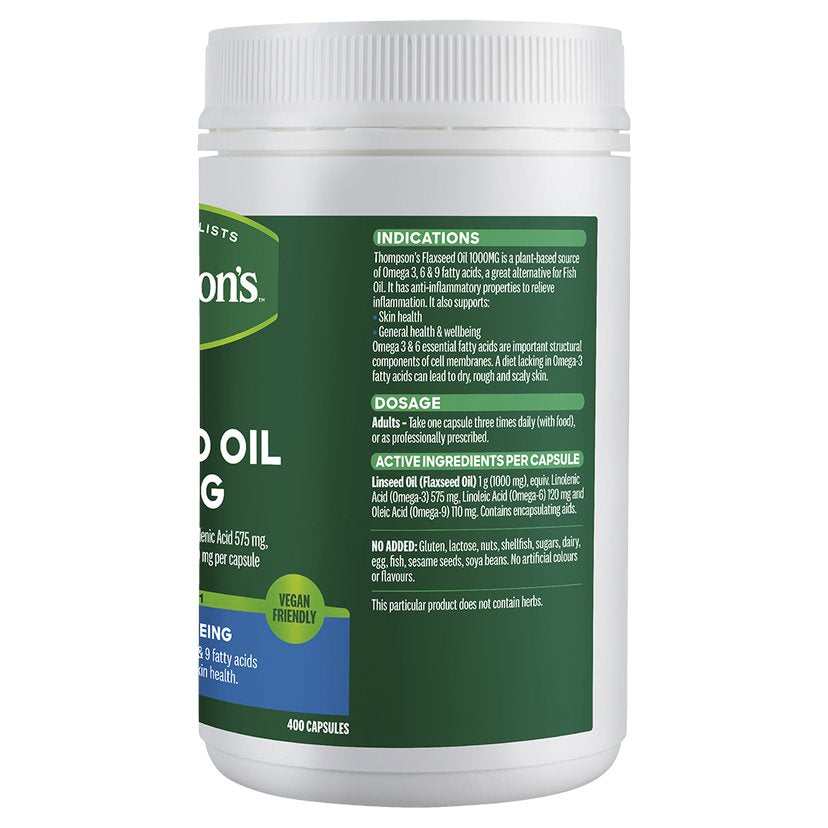 Thompsons Gel-Free Flaxseed Oil 1000mg