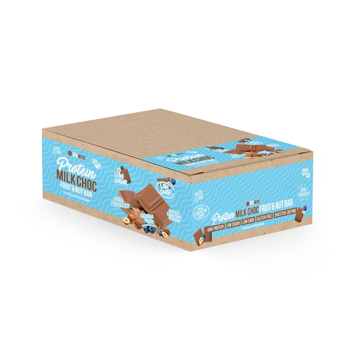 Vitawerx Milk Chocolate Bars - 12 Pack