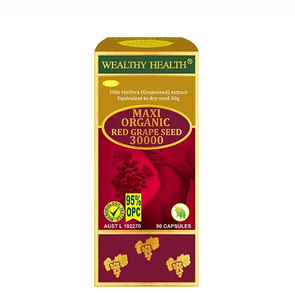 Wealthy Health Maxi Organic Red Grape Seed 30000