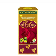 Wealthy Health Maxi Organic Red Grape Seed 30000